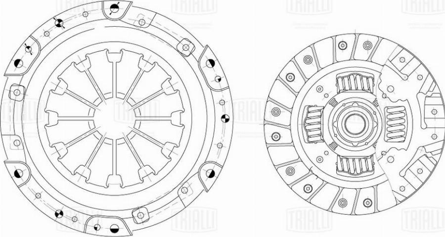 Trialli FR 1421 - Kit d'embrayage cwaw.fr