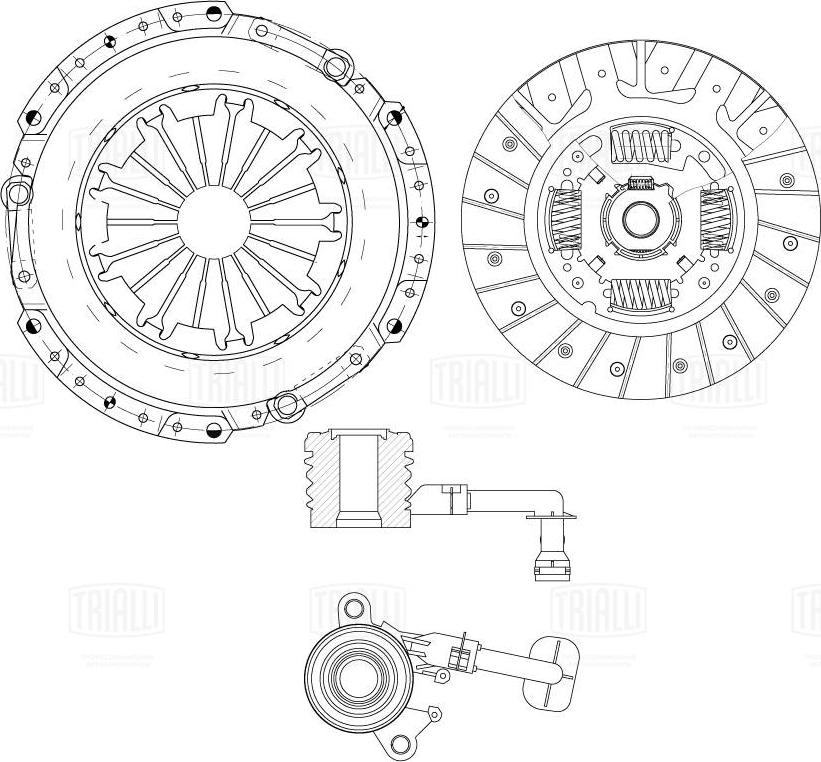 Trialli FR 1423 - Kit d'embrayage cwaw.fr