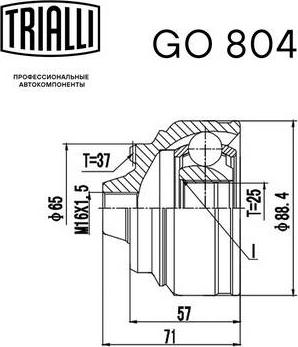 Trialli GO 804 - Jeu de joints, arbre de transmission cwaw.fr