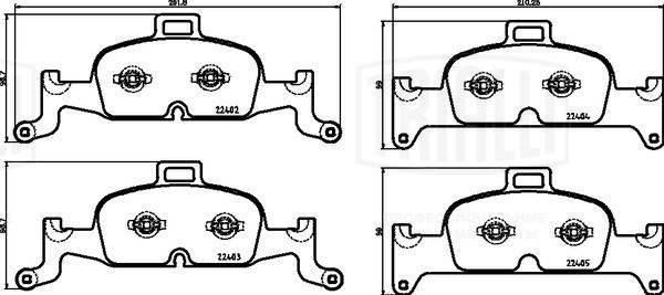 Trialli PF 4474 - Kit de plaquettes de frein, frein à disque cwaw.fr