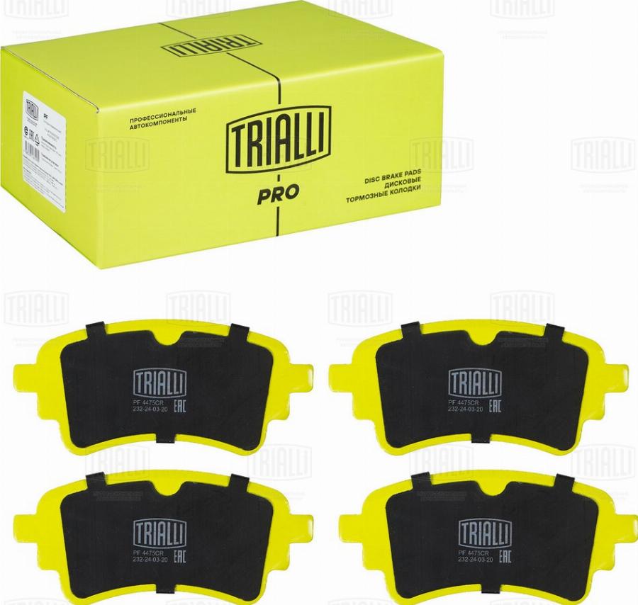 Trialli PF 4475CR - Kit de plaquettes de frein, frein à disque cwaw.fr