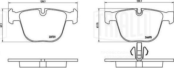 Trialli PF 4011 - Kit de plaquettes de frein, frein à disque cwaw.fr