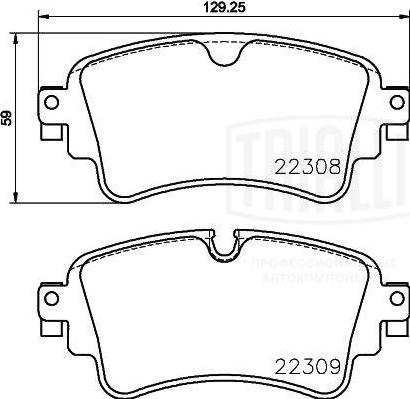 Trialli PF 4349 - Kit de plaquettes de frein, frein à disque cwaw.fr