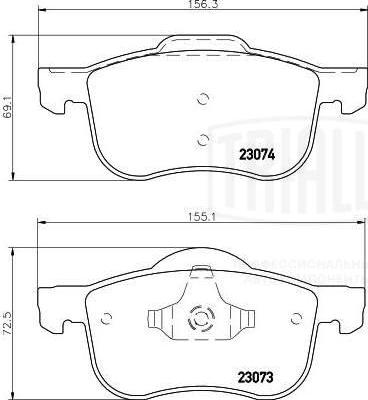 Trialli PF 4369 - Kit de plaquettes de frein, frein à disque cwaw.fr