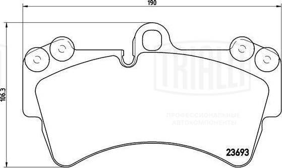 Trialli PF 4381 - Kit de plaquettes de frein, frein à disque cwaw.fr