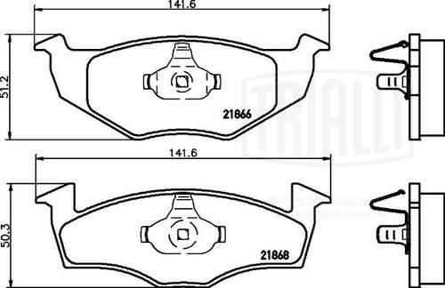 Trialli PF 4375 - Kit de plaquettes de frein, frein à disque cwaw.fr