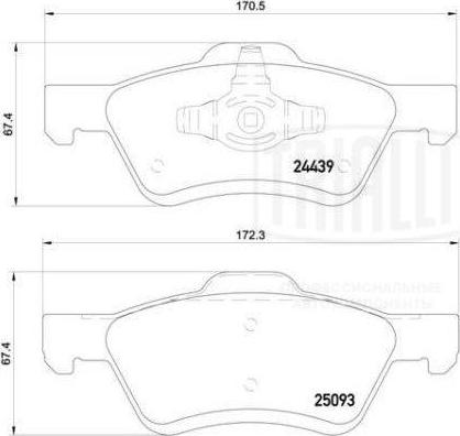 Trialli PF 4266 - Kit de plaquettes de frein, frein à disque cwaw.fr