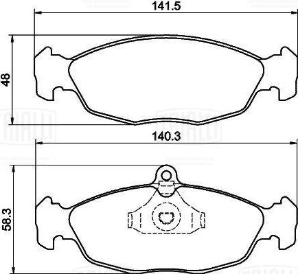 Trialli PF 051201CR - Kit de plaquettes de frein, frein à disque cwaw.fr