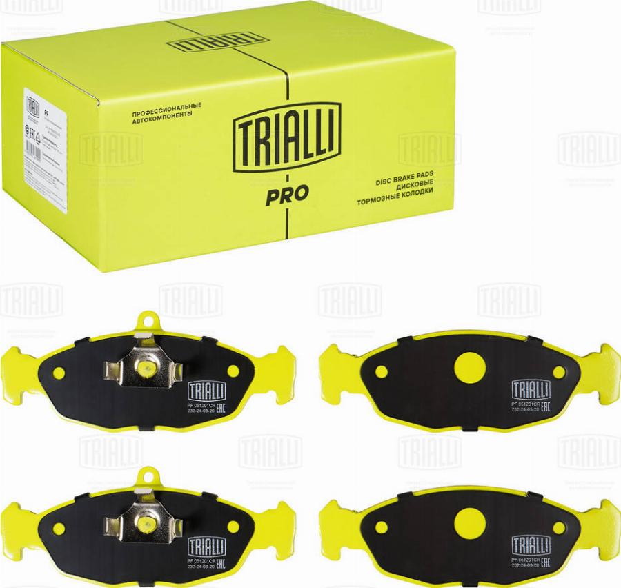 Trialli PF 051201CR - Kit de plaquettes de frein, frein à disque cwaw.fr