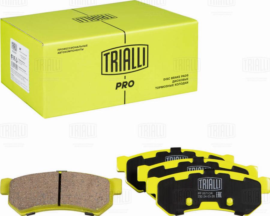 Trialli PF 0571CR - Kit de plaquettes de frein, frein à disque cwaw.fr