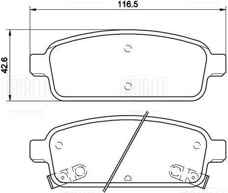 Trialli PF 0572CR - Kit de plaquettes de frein, frein à disque cwaw.fr