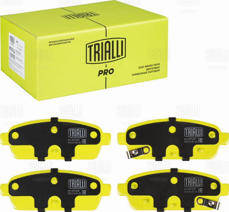 Trialli PF 0572CR - Kit de plaquettes de frein, frein à disque cwaw.fr