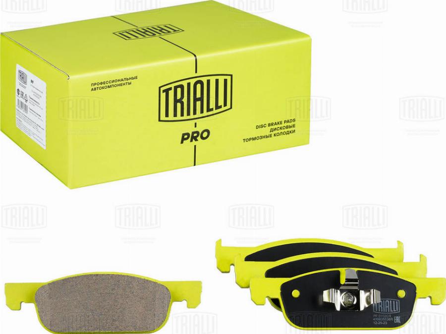 Trialli PF 0102CR - Kit de plaquettes de frein, frein à disque cwaw.fr