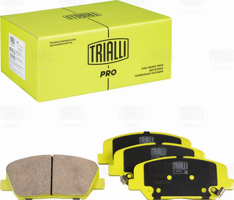 Trialli PF 0809CR - Kit de plaquettes de frein, frein à disque cwaw.fr