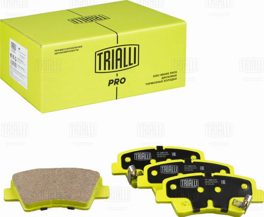 Trialli PF 0881CR - Kit de plaquettes de frein, frein à disque cwaw.fr