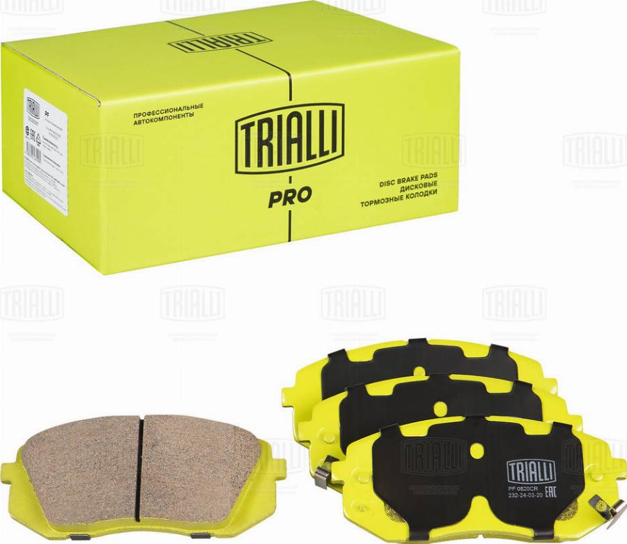 Trialli PF 0820CR - Kit de plaquettes de frein, frein à disque cwaw.fr