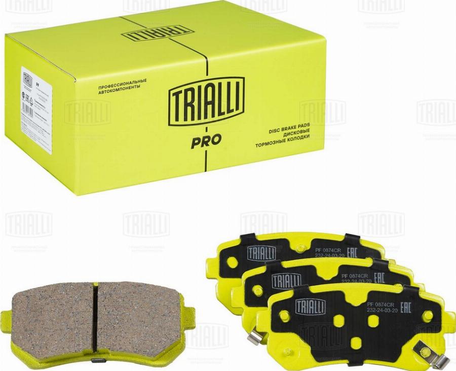 Trialli PF 0874CR - Kit de plaquettes de frein, frein à disque cwaw.fr