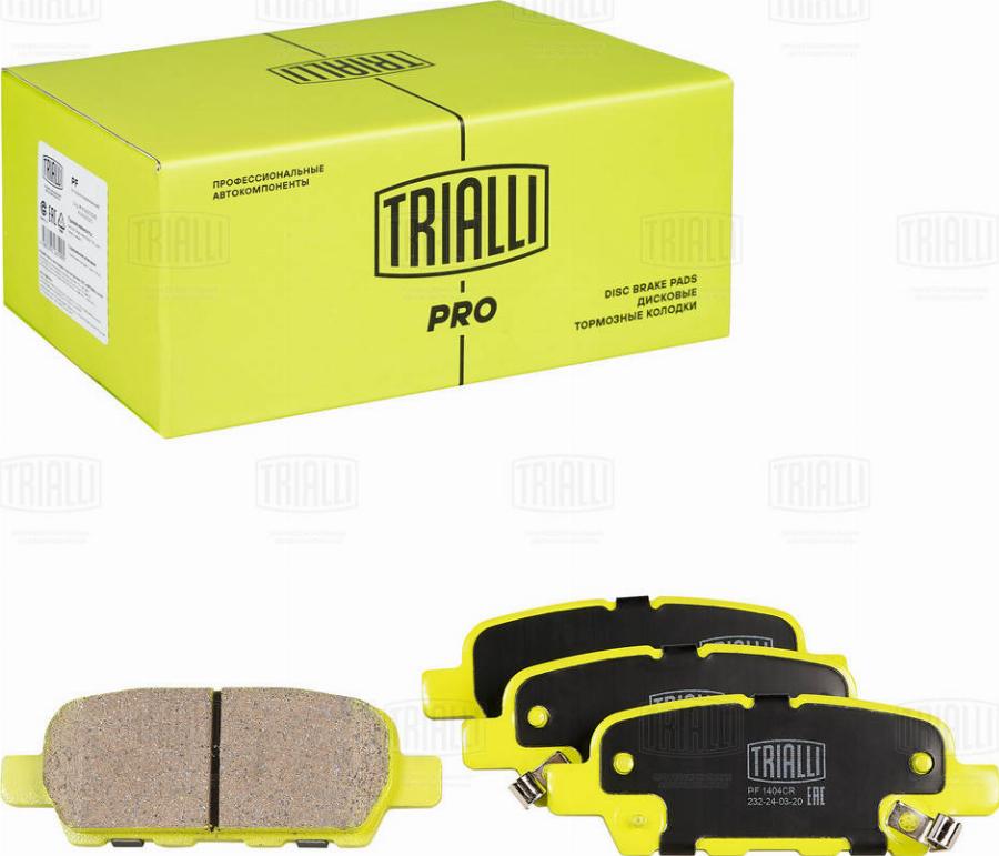 Trialli PF 1404CR - Kit de plaquettes de frein, frein à disque cwaw.fr