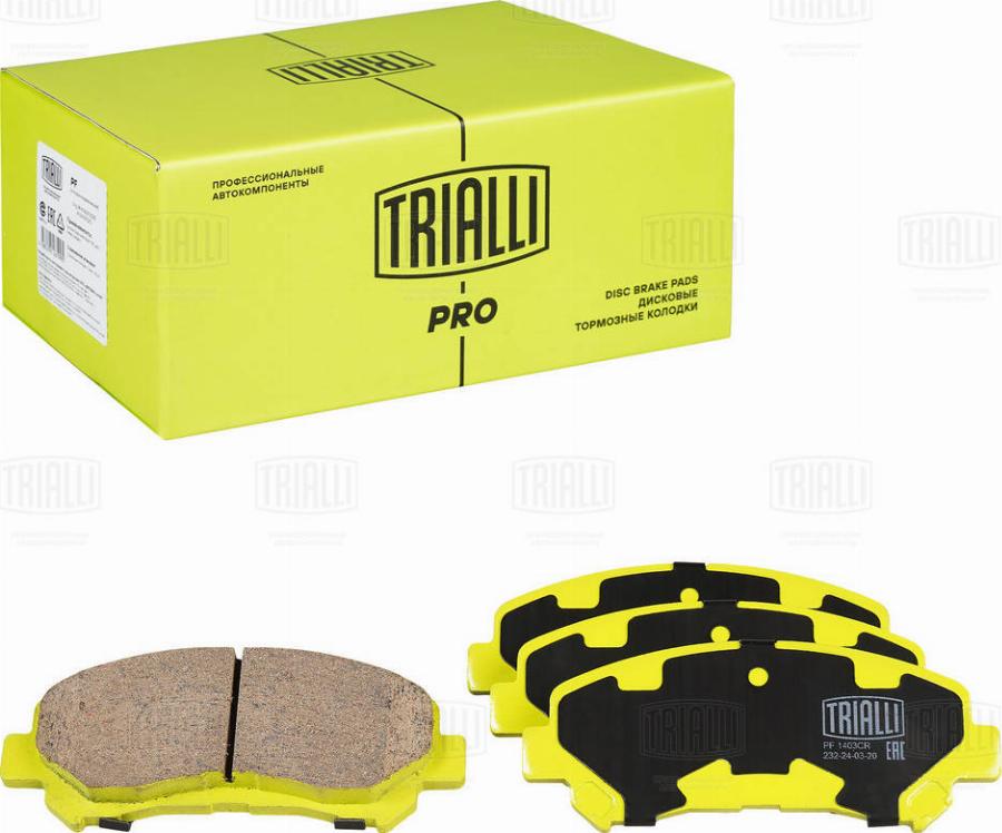 Trialli PF 1403CR - Kit de plaquettes de frein, frein à disque cwaw.fr