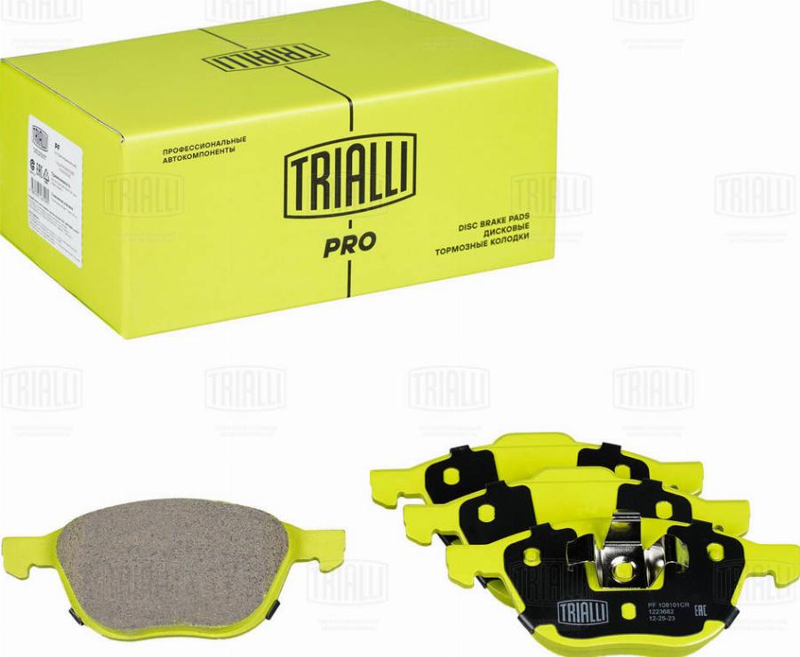 Trialli PF 106101CR - Kit de plaquettes de frein, frein à disque cwaw.fr