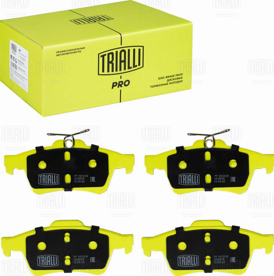 Trialli PF 1072CR - Kit de plaquettes de frein, frein à disque cwaw.fr