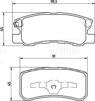 Trialli PF 1104CR - Kit de plaquettes de frein, frein à disque cwaw.fr