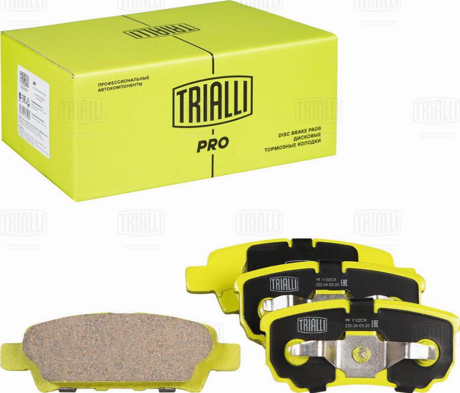 Trialli PF 1102CR - Kit de plaquettes de frein, frein à disque cwaw.fr