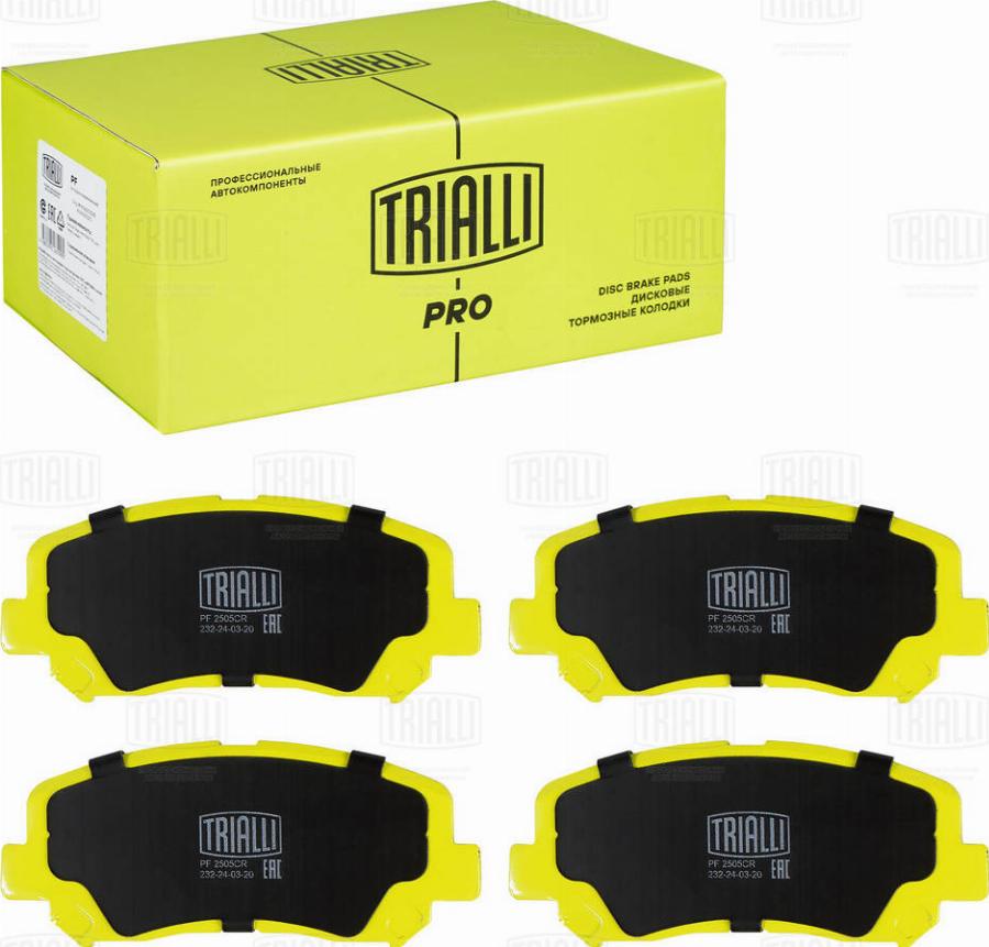 Trialli PF 2505CR - Kit de plaquettes de frein, frein à disque cwaw.fr