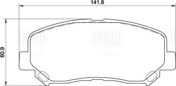 Trialli PF 2505CR - Kit de plaquettes de frein, frein à disque cwaw.fr