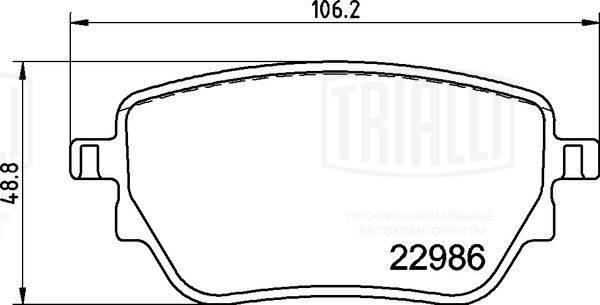 Trialli PF 2247 - Kit de plaquettes de frein, frein à disque cwaw.fr