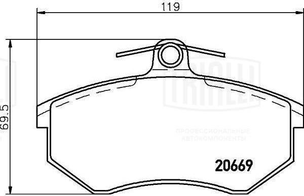 Trialli PF 2709 - Kit de plaquettes de frein, frein à disque cwaw.fr