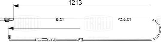 Trialli PFS 4253 - Contact d'avertissement, usure des plaquettes de frein cwaw.fr