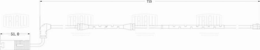 Trialli PFS 0041 - Contact d'avertissement, usure des plaquettes de frein cwaw.fr