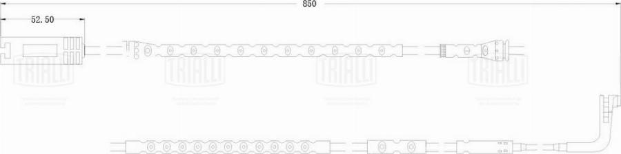 Trialli PFS 0052 - Contact d'avertissement, usure des plaquettes de frein cwaw.fr