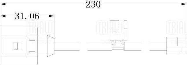 Trialli PFS 0161 - Contact d'avertissement, usure des plaquettes de frein cwaw.fr