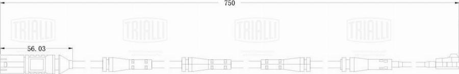 Trialli PFS 0128 - Contact d'avertissement, usure des plaquettes de frein cwaw.fr