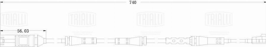 Trialli PFS 0215 - Contact d'avertissement, usure des plaquettes de frein cwaw.fr