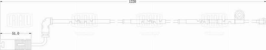 Trialli PFS 0221 - Contact d'avertissement, usure des plaquettes de frein cwaw.fr