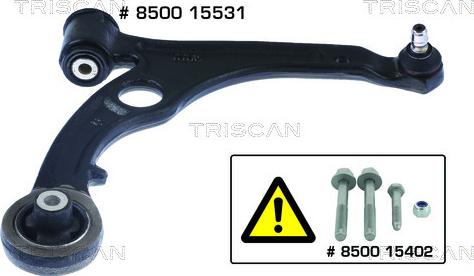 Triscan 8500 15531 - Bras de liaison, suspension de roue cwaw.fr