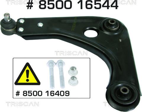 Triscan 8500 16544 - Bras de liaison, suspension de roue cwaw.fr