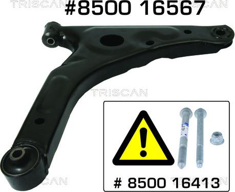 Triscan 8500 16567 - Bras de liaison, suspension de roue cwaw.fr