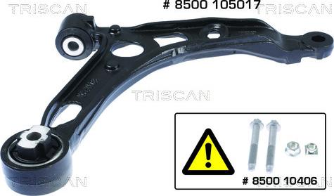 Triscan 8500 105017 - Bras de liaison, suspension de roue cwaw.fr