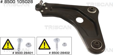 Triscan 8500 105028 - Bras de liaison, suspension de roue cwaw.fr