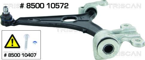 Triscan 8500 10572 - Bras de liaison, suspension de roue cwaw.fr