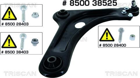 Triscan 8500 38525 - Bras de liaison, suspension de roue cwaw.fr