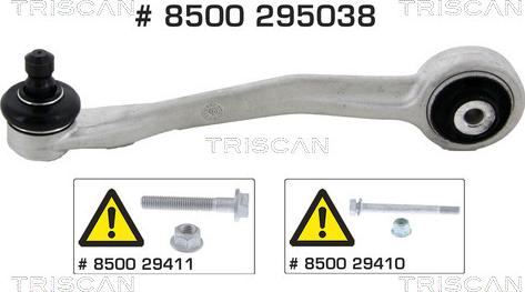 Triscan 8500 295038 - Bras de liaison, suspension de roue cwaw.fr