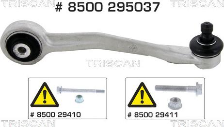 Triscan 8500 295037 - Bras de liaison, suspension de roue cwaw.fr