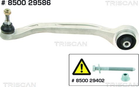 Triscan 8500 29586 - Bras de liaison, suspension de roue cwaw.fr