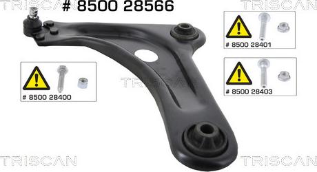 Triscan 8500 28566 - Bras de liaison, suspension de roue cwaw.fr