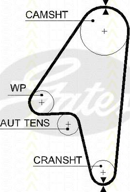 Triscan 8645 5597xs - Courroie de distribution cwaw.fr